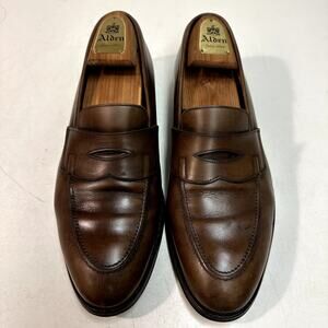VERY GOOD Crockett & Jones Hand Grade Penny Loafer Brown Calf England US 9.5